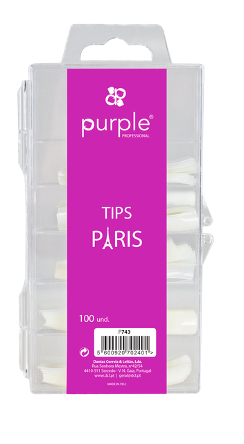 100 TIPS PARIS OVALADA UÑAS CX  RF:743 (PUR) *AGOT*